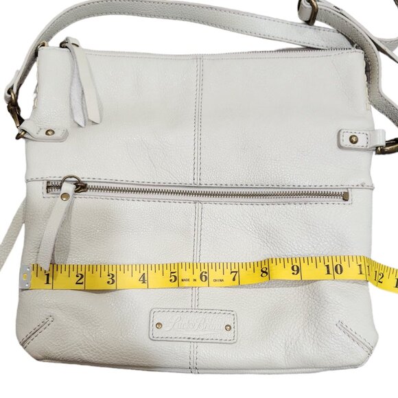 Lucky Brand Creamy White Real Leather Foldover Option Shoulder Crossbody Bag - Picture 10 of 11